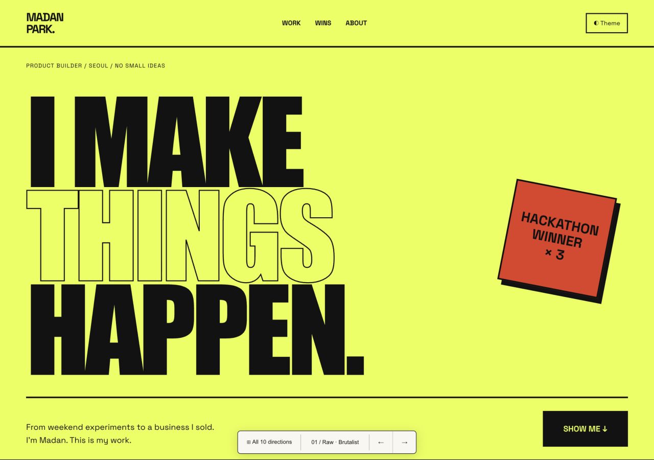 Raw portfolio preview